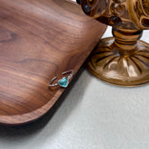 Aquamarine Heart Ring in S925 Silver